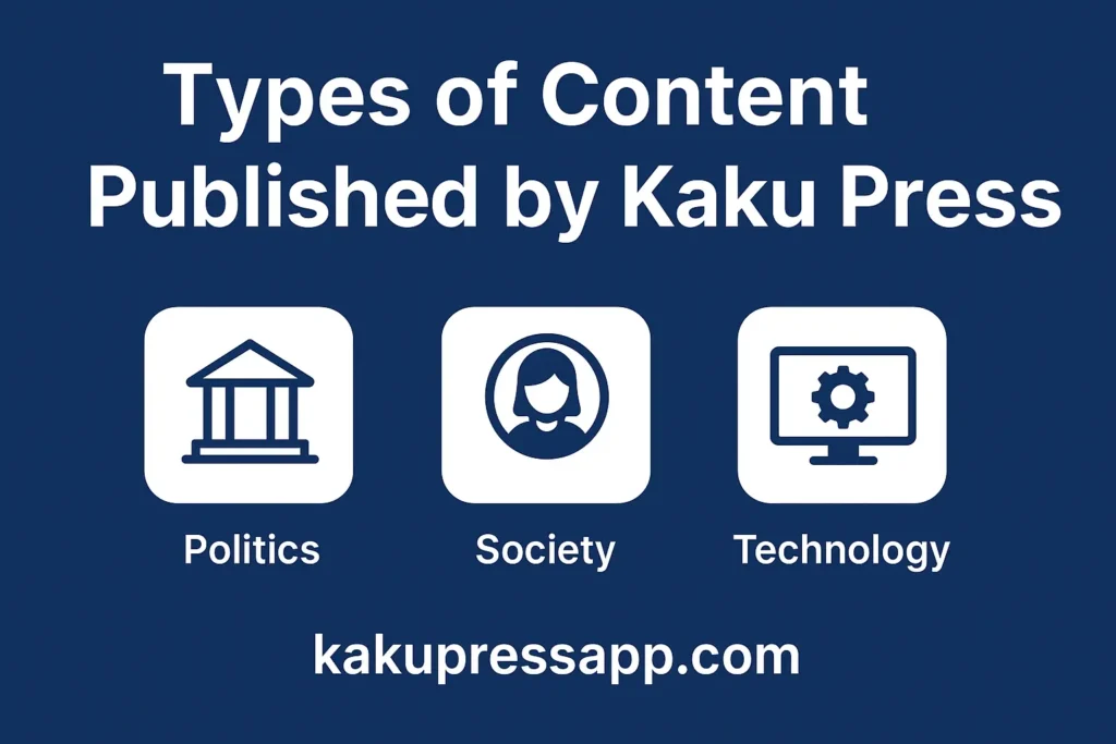Types of Content Published by Kaku Press